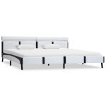 Vidaxl cadre de lit avec led blanc similicuir 180 x 200 cm