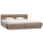 Vidaxl cadre de lit avec led cappuccino similicuir 180x200 cm