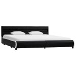 Vidaxl cadre de lit avec led noir similicuir 180 x 200 cm
