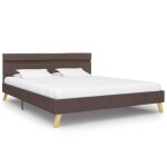 Vidaxl cadre de lit avec led taupe tissu 160 x 200 cm