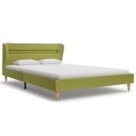 Vidaxl cadre de lit avec led vert tissu 120 x 200 cm