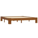 Vidaxl cadre de lit marron clair bois de pin massif 180 x 200 cm