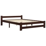 Vidaxl cadre de lit marron fonc� bois de pin massif 160x200 cm