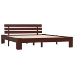 Vidaxl cadre de lit marron fonc� bois de pin massif 180 x 200 cm