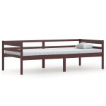 Vidaxl cadre de lit marron fonc bois de pin massif 90x200 cm