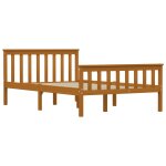 Vidaxl cadre de lit marron miel bois de pin massif 120 x 200 cm