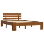 Vidaxl cadre de lit marron miel bois de pin massif 120 x 200 cm