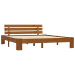 Vidaxl cadre de lit marron miel bois de pin massif 160 x 200 cm