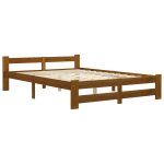 Vidaxl cadre de lit marron miel bois de pin massif 180x200 cm