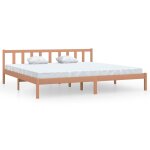 Vidaxl cadre de lit marron miel bois de pin massif 180x200 cm