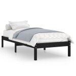 Vidaxl cadre de lit noir bois de pin massif 75x190 cm uk petit simple Vidaxl cadre de lit noir bois de pin massif 75x190 cm uk petit simple