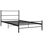 Vidaxl cadre de lit noir mtal 100 x 200 cm