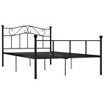 Vidaxl cadre de lit noir mtal 120 x 200 cm