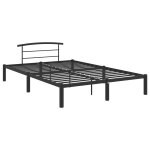 Vidaxl cadre de lit noir mtal 140 x 200 cm