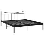 Vidaxl cadre de lit noir mtal 160x200 cm
