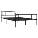 Vidaxl cadre de lit noir mtal 180 x 200 cm