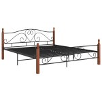 Vidaxl cadre de lit noir mtal 180x200 cm