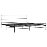 Vidaxl cadre de lit noir mtal 200 x 200 cm