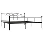 Vidaxl cadre de lit noir mtal 200 x 200 cm