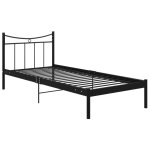 Vidaxl cadre de lit noir métal 90x200 cm Vidaxl cadre de lit noir métal 90x200 cm