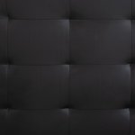 Vidaxl cadre de lit noir similicuir 200 x 180 cm
