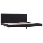 Vidaxl cadre de lit noir tissu 180 x 200 cm