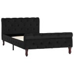 Vidaxl cadre de lit noir velours 100 x 200 cm Vidaxl cadre de lit noir velours 100 x 200 cm