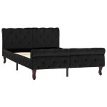 Vidaxl cadre de lit noir velours 120 x 200 cm Vidaxl cadre de lit noir velours 120 x 200 cm