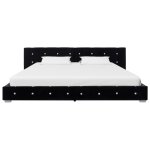 Vidaxl cadre de lit noir velours 160 x 200 cm