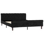 Vidaxl cadre de lit noir velours 160 x 200 cm Vidaxl cadre de lit noir velours 160 x 200 cm