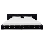 Vidaxl cadre de lit noir velours 180 x 200 cm