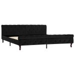 Vidaxl cadre de lit noir velours 200 x 200 cm Vidaxl cadre de lit noir velours 200 x 200 cm