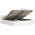 Vidaxl cadre de lit  rangement avec led blanc similicuir 180x200 cm
