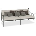 Vidaxl cadre de lit de repos gris métal 90 x 200 cm Vidaxl cadre de lit de repos gris métal 90 x 200 cm