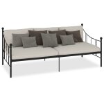 Vidaxl cadre de lit de repos noir métal 90 x 200 cm Vidaxl cadre de lit de repos noir métal 90 x 200 cm