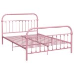 Vidaxl cadre de lit rose métal 120 x 200 cm Vidaxl cadre de lit rose métal 120 x 200 cm