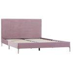 Vidaxl cadre de lit rose tissu 120 x 200 cm