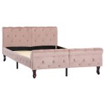 Vidaxl cadre de lit rose velours 120 x 200 cm Vidaxl cadre de lit rose velours 120 x 200 cm