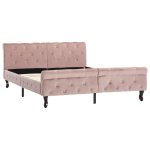 Vidaxl cadre de lit rose velours 140 x 200 cm Vidaxl cadre de lit rose velours 140 x 200 cm