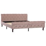Vidaxl cadre de lit rose velours 160 x 200 cm Vidaxl cadre de lit rose velours 160 x 200 cm
