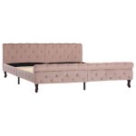 Vidaxl cadre de lit rose velours 180 x 200 cm