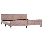 Vidaxl cadre de lit rose velours 200 x 200 cm Vidaxl cadre de lit rose velours 200 x 200 cm