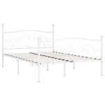 Vidaxl cadre de lit et sommier  lattes blanc mtal 120 x 200 cm