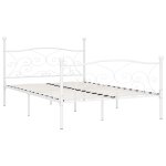 Vidaxl cadre de lit et sommier  lattes blanc mtal 140 x 200 cm
