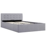 Vidaxl cadre de lit à stockage hydraulique gris clair tissu 120x200 cm Vidaxl cadre de lit à stockage hydraulique gris clair tissu 120x200 cm