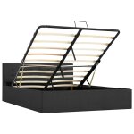 Vidaxl cadre de lit � stockage hydraulique gris fonc� tissu 140x200 cm