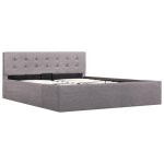 Vidaxl cadre de lit � stockage hydraulique taupe tissu 140x200 cm