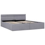 Vidaxl cadre de lit  stockage avec led gris clair tissu 160x200 cm