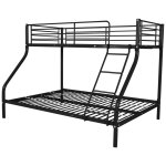 Vidaxl cadre de lit superpos d'enfants noir mtal 140x200 / 90x200 cm