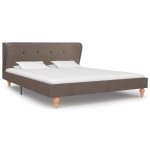 Vidaxl cadre de lit taupe tissu 140 x 200 cm
